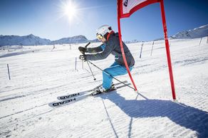 Skifahren im Skigebiet Sölden