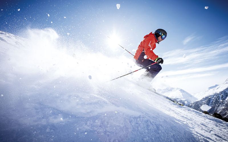 Skifahren im Skigebiet Sölden